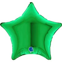 4" Grabo Green Plain Star Air Fill Balloons