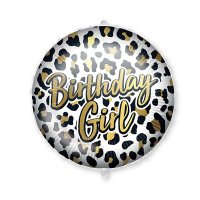 18" Birthday Girl Leopard Print Foil Balloons