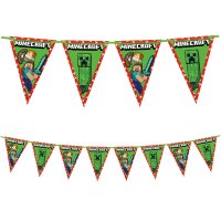 Minecraft Party Paper Triangle Flag Banner