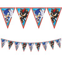 Sonic The Hedgehog Party Paper Triangle Flag Banner