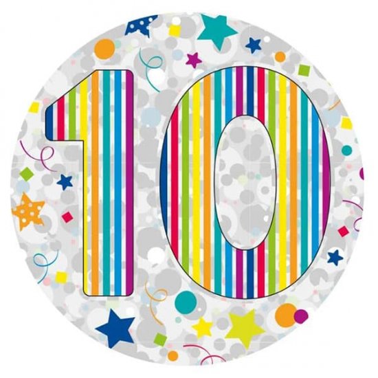 Age 10 Party Badge - Click Image to Close