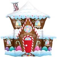 37" Decorated Gingerbread House Foil Supershape Balloons