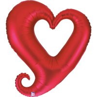 Red Chain Of Hearts Supershape Balloons