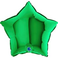 18" Grabo Green Star Foil Balloons