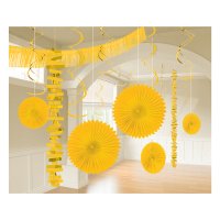 Sunshine Yellow Room Decorating Kits 18pk