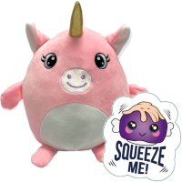 10" Light Pink Unicorn Squeezable Soft Toy