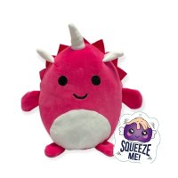 10" Pink Dinosaur Squeezable Soft Toy
