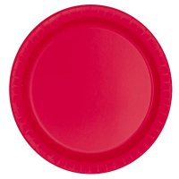 9" Ruby Red Paper Plates 8pk