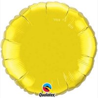 4" Citrine Yellow Round Foil Balloon
