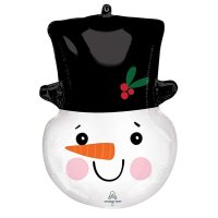 Smiley Snowman Head Supershape Balloons