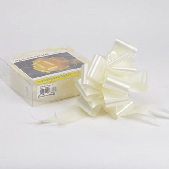 Oasis 2 Inch Cream Pull Bows x20 - Click Image to Close
