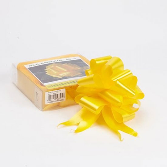 Oasis 2 Inch Yellow Pull Bows x20 - Click Image to Close