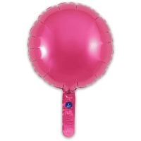 9" Pink Round Self Sealing Foil Balloons 5pk