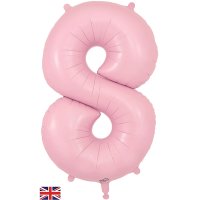 34" Oaktree Matte Pink Number 8 Shape Balloon