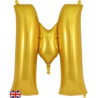 Oaktree Gold Letter M Shape Balloons