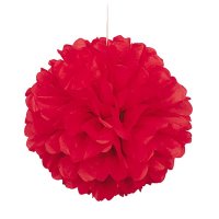 16" Red Puff Decorations