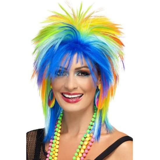 80s Rainbow Punk Wigs - Click Image to Close