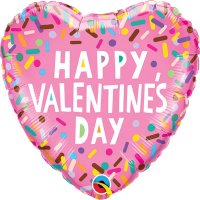 9" Happy Valentines Day Sprinkles Air Fill Balloons