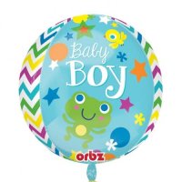 Baby Boy Orbz Foil Balloons