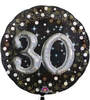 (image for) 36" Gold Celebration Sparkling 30th Jumbo Foil Balloons