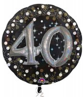 (image for) 36" Gold Celebration Sparkling 40th Jumbo Foil Balloons