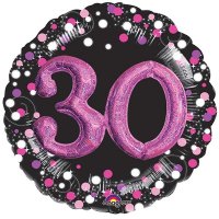 (image for) 36" Pink Celebration Sparkling 30th Jumbo Foil Balloons
