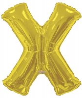 Gold Letter X Supershape Balloons