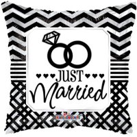 18" Just Married Pillow Foil Balloons