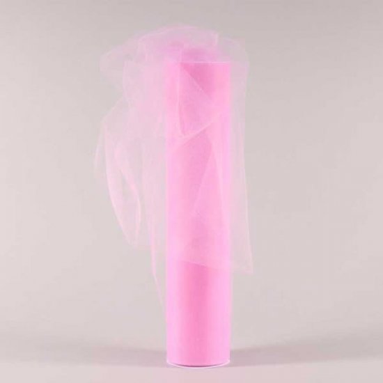 Light Pink Tulle 12" x 25Y - Click Image to Close