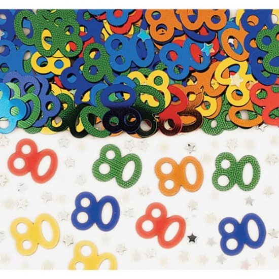 Age 80th Metallic Confetti - Click Image to Close