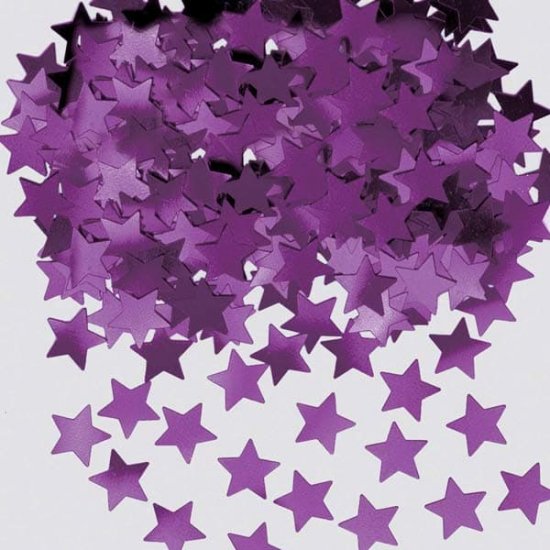 Purple Stardust Metallic Confetti - Click Image to Close