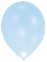 11" Blue LED Light Balloons 5pk