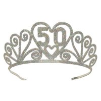 50th Birthday Glitter Tiaras