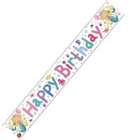 Happy Birthday Under The Sea Holographic Banner