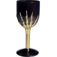 Black Skeleton Claw Wine Glass