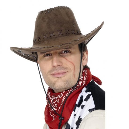 Brown Suede Cowboy Hat - Click Image to Close