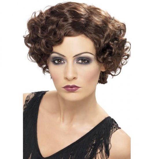 1920s Brown Flirty Flapper Wigs - Click Image to Close