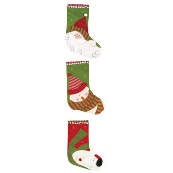Assorted Design Luxury Christmas Stockings x1 - Click Image to Close