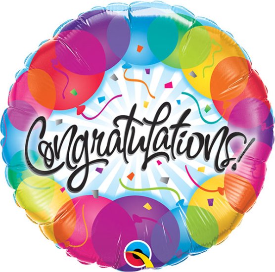 18" Congratulations Balloons Foil Balloons - Click Image to Close