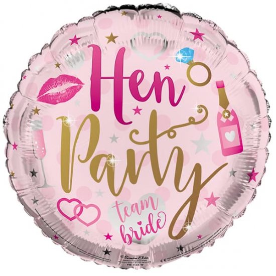 18" Hen Party Foil Balloons - Click Image to Close