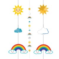 Fun Sun, Rainbow & Clouds Balloon Strings