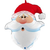 Curious Santa Head Supershape Balloons