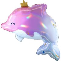Glowy Dolphin Supershape Balloons