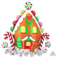 Gingerbread House Supershape Balloons