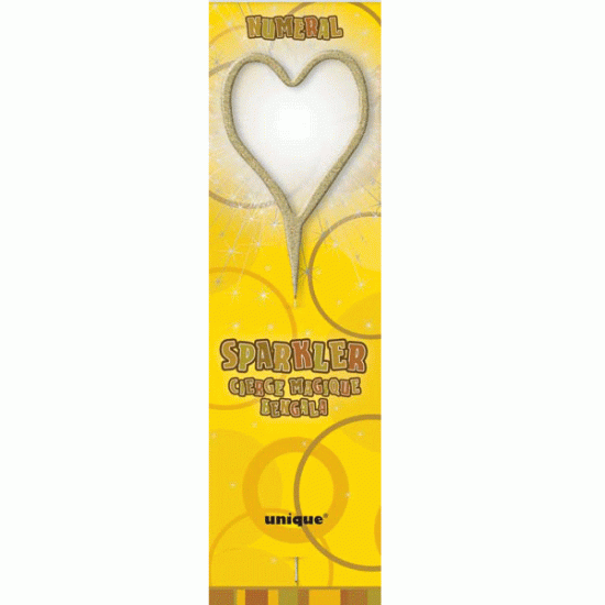 7" Gold Heart Shaped Sparklers - Click Image to Close