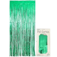 Metallic Green Foil Door Curtain