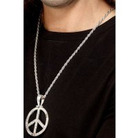 60s Peace Sign Hippie Medallion