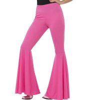 Ladies Pink Flared Trousers