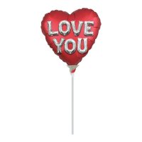 9" Love You Letters Satin Luxe Air Filled Mini Shape Balloons