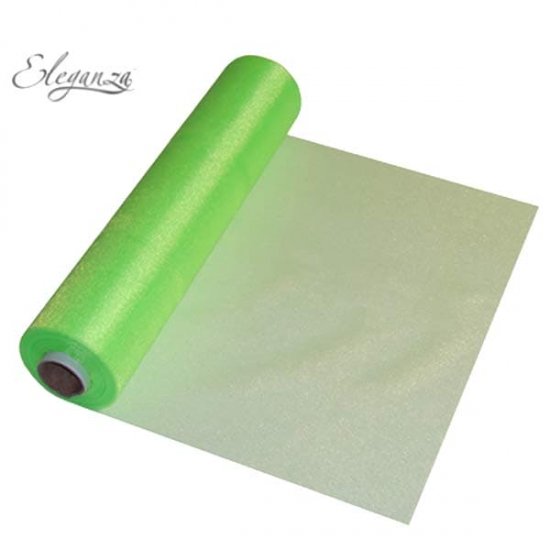 Lime Green Organza Rolls - Click Image to Close